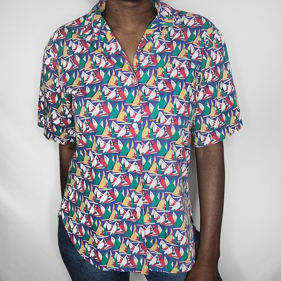 david brooks Other - David Brooks Vintage Sailboat Print Shirt